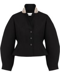 Dior - Fitted Jacket With Puff Sleeves - Lyst