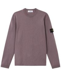 Stone Island - Logo Patch Knitted Sweater - Lyst