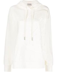 Moncler - Logo Embroidered Drawstring Hoodie - Lyst