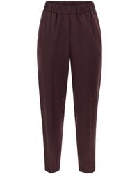 Peserico - Elasticated Waist Tapered Pants - Lyst