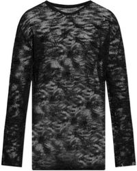 MM6 by Maison Margiela - Logo Patch Crewneck Jumper - Lyst