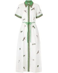 ALÉMAIS - Wanda Embroidered Shirt Dress - Lyst