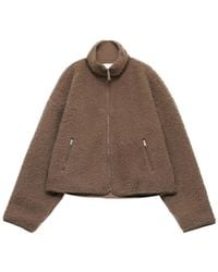 Entire studios - Fleece Zip-Up Jacket - Lyst