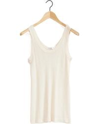 Lemaire - Ribbed Scoop Neck Tank Top - Lyst