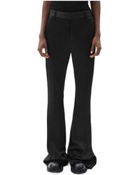 Ann Demeulemeester - Adri Satin Flared Trousers - Lyst