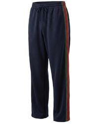 Gucci - Silk Cotton Sportswear Pants With Web - Lyst