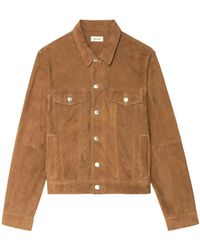 Zadig & Voltaire - Button-Fastening Suede Jacket - Lyst