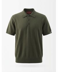 Gucci - Silk Cotton Knit Polo Shirt - Lyst
