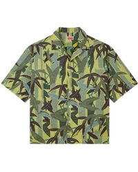 KENZO - Chiku-Rin Camo Hawaiian Short Sleeved Shirt - Lyst