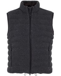 Brunello Cucinelli - Sequin-Embellished Knitted Padded Gilet - Lyst