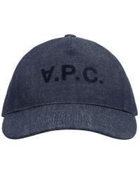 A.P.C. - Logo-Printed Denim Baseball Cap - Lyst