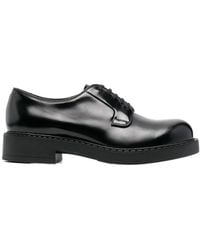 Prada - Polished-Finish Derby Shoes - Lyst