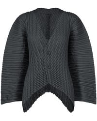 Issey Miyake - Unfurling Pleats Textured Cardigan - Lyst