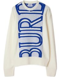Burberry - Logo Wool Sweater - Lyst