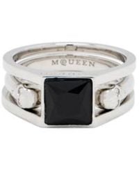 McQueen - Twin Skull Ring - Lyst