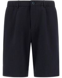 Herno - Pleated Seersucker Shorts - Lyst