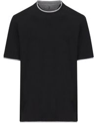 Brunello Cucinelli - Layered-Effect Crewneck T-Shirt - Lyst
