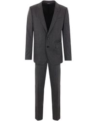 Dolce & Gabbana - Single-Breasted Pressed Crease Tailored Suit - Lyst