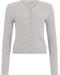 Vince - Ribbed Cropped Cardigan - Lyst