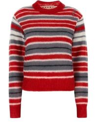 Marni - Striped Knitted Jumper - Lyst