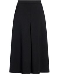 Saint Laurent - Solid-Color Wool Pleated Skirt - Lyst