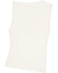 Courreges - Asymmetric Embroidered Blouse - Lyst