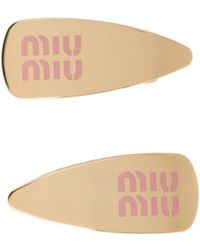 Miu Miu - Enameled Metal Hair Clips - Lyst