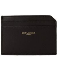 Saint Laurent - Smooth Leather Card Holder - Lyst