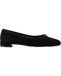 Christian Louboutin - Suede Ballet Flats - Lyst