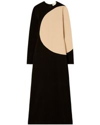 Tory Burch - Colour-Block Crewneck Midi Dress - Lyst