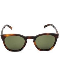 Saint Laurent - Square-Frame Tortoiseshell Sunglasses - Lyst