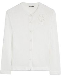 Jil Sander - Floral Knit Cardigan - Lyst