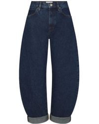 FRAME - High Waist Round Leg Jeans - Lyst