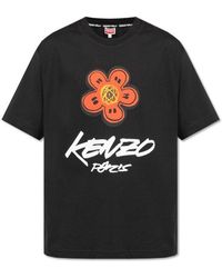KENZO - T-Shirt With Printed Logo - Lyst