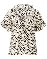 Chloé - Chloé Short-Sleeved Ruffled Top - Lyst