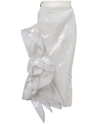 Maticevski - Hymn Ruffled Sequined Midi Skirt - Lyst