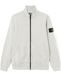 Stone Island - Logo Patch Zip-Up Sweatshirt - Lyst