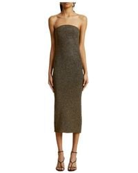 KHAITE - The Rumer Ribbed Midi Dress - Lyst