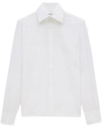 Saint Laurent - Cassandre Buttoned Straight Hem Shirt - Lyst
