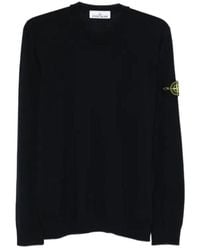 Stone Island - Logo-Patch Crewneck Sweater - Lyst