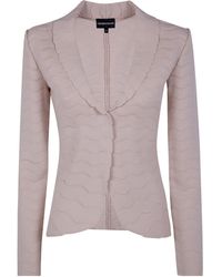 Emporio Armani - Textured Knit Blazer - Lyst