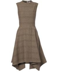 Patou - Asymmetric Prince Of Wales Midi Dress - Lyst