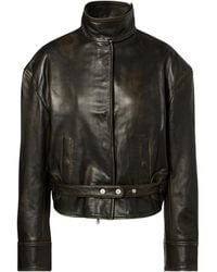 Christopher Esber - Zippered Long-Sleeved Leather Jacket - Lyst