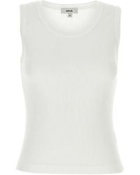Agolde - Poppy Fine-Ribbed Tank Top - Lyst