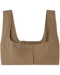 LeKasha - Jirja Cropped Linen Top - Lyst