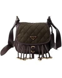 Prada - Corsaire Re-Nylon And Leather Mini Shoulder Bag - Lyst