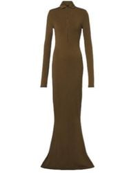 Mugler - Wool-Blend Jersey Polo Dress - Lyst