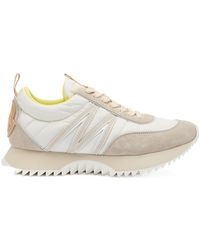 Moncler - Pacey Panelled Suede Sneakers - Lyst