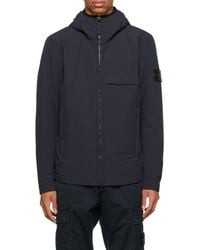 Stone Island - Hoded Zipper Casual Jacket - Lyst
