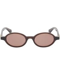 Bottega Veneta - Eyewear Oval Frame Sunglasses - Lyst